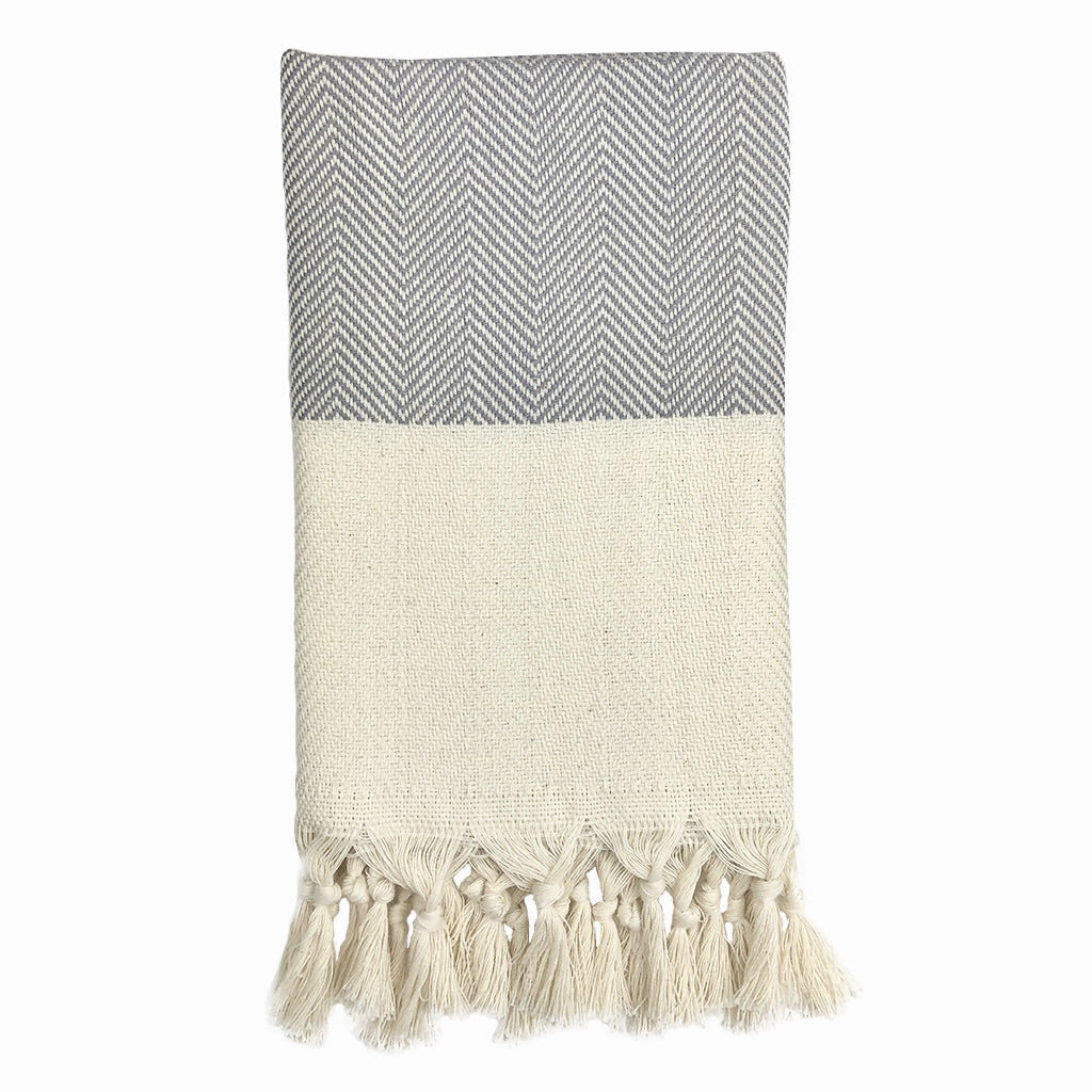 Herringbone Turkish Hand Towel – Eco-Friendly 100% Cotton, Handwoven in Turkey